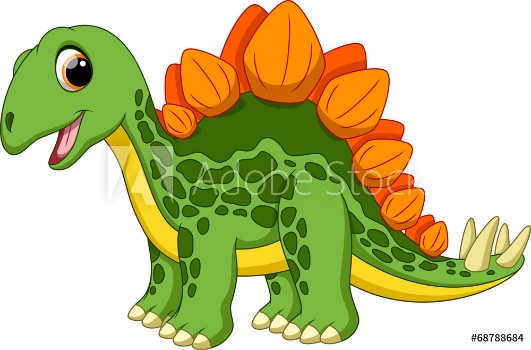 Picture of Cute stegosaurus cartoon